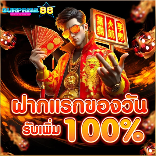 ฝากแรกของวัน surprise88 รับเพิ่ม 100% โบนัสแรง เล่นได้กำไรตั้งแต่รอบแรก